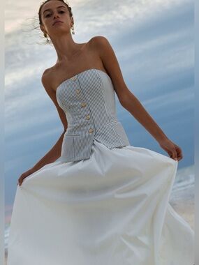 CAMI NYC NINEVEH STRAPLESS MAXI DRESS New